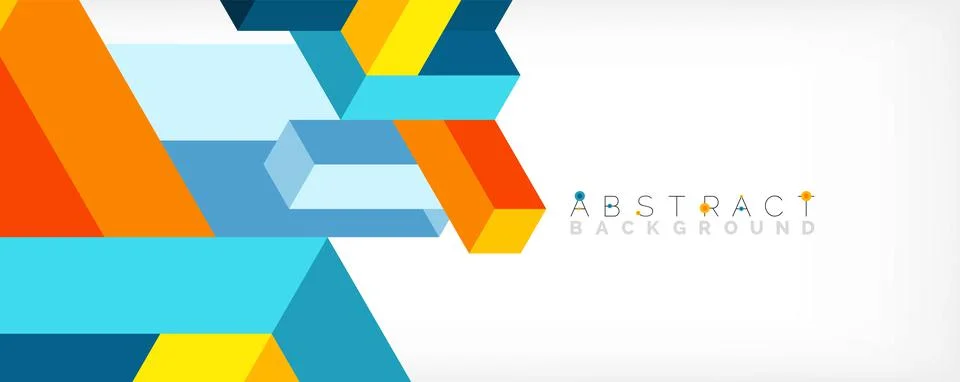 Abstract background. 3d cubes, cubic elements and blocks. Techno or business 스톡 일러스트