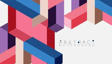 Abstract background. 3d cubes, cubic elements and blocks. Techno or business 库存插图