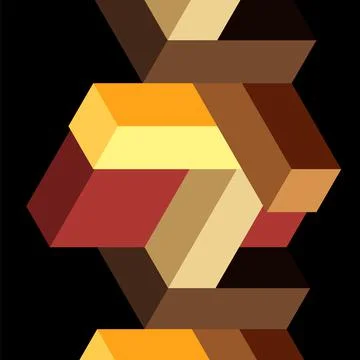 Abstract background. 3d cubes, cubic elements and blocks. Techno or business Illustrazione stock