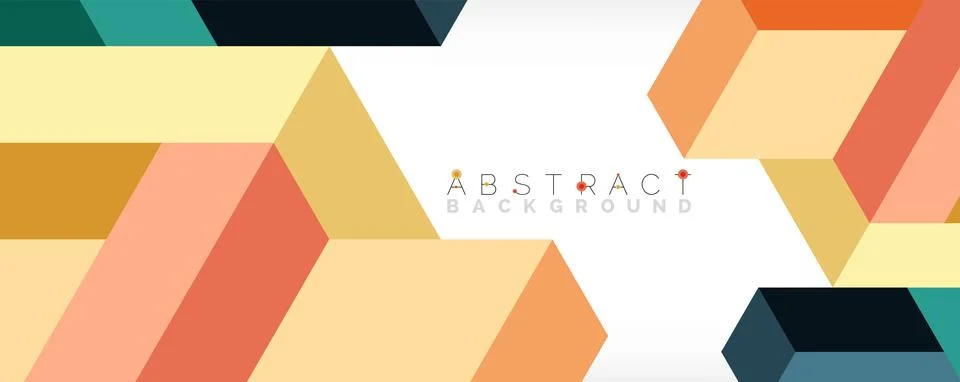 Abstract background. 3d cubes, cubic elements and blocks. Techno or business Illustrazione stock