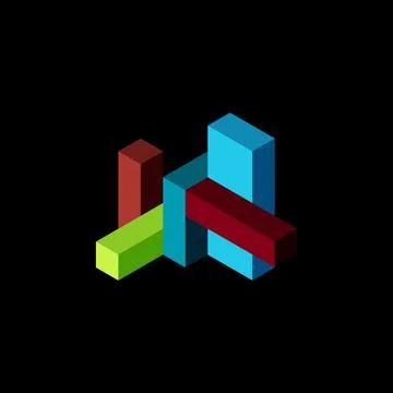 Abstract background. 3d cubes, cubic elements and blocks. Techno or business Illustrazione stock