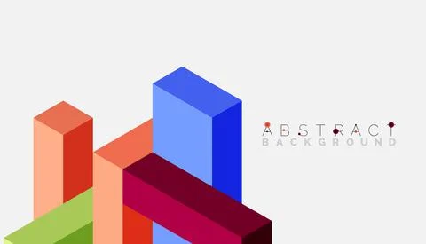 Abstract background. 3d cubes, cubic elements and blocks. Techno or business Illustrazione stock