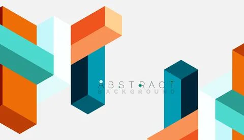 Abstract background. 3d cubes, cubic elements and blocks. Techno or business 스톡 일러스트