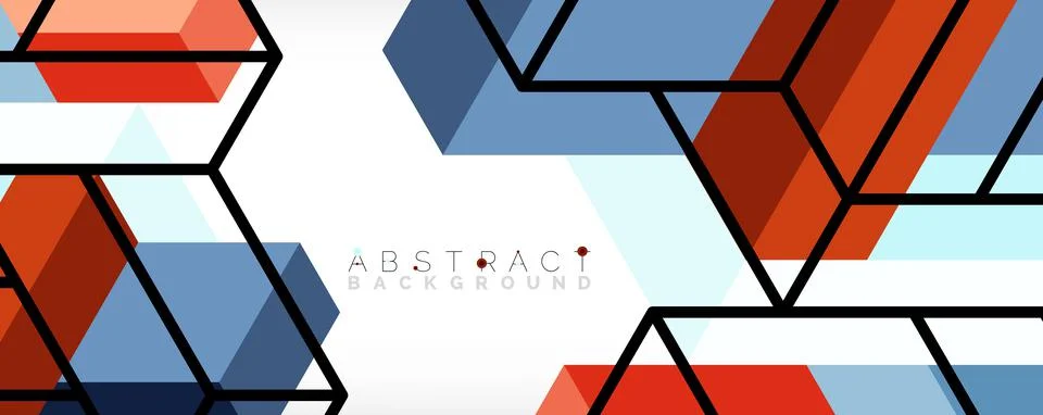 Abstract background. 3d cubes, cubic elements and blocks. Techno or business 스톡 일러스트