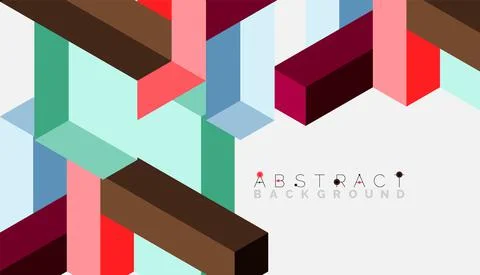 Abstract background. 3d cubes, cubic elements and blocks. Techno or business Illustrazione stock