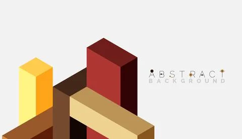 Abstract background. 3d cubes, cubic elements and blocks. Techno or business 库存插图