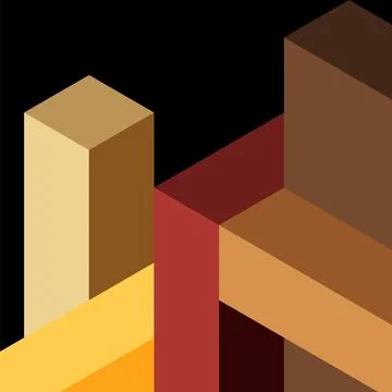 Abstract background. 3d cubes, cubic elements and blocks. Techno or business Stock Illustration