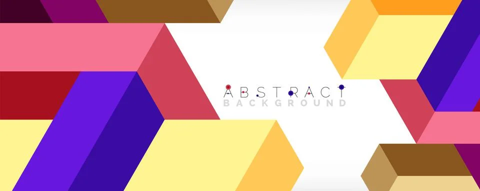 Abstract background. 3d cubes, cubic elements and blocks. Techno or business Illustrazione stock