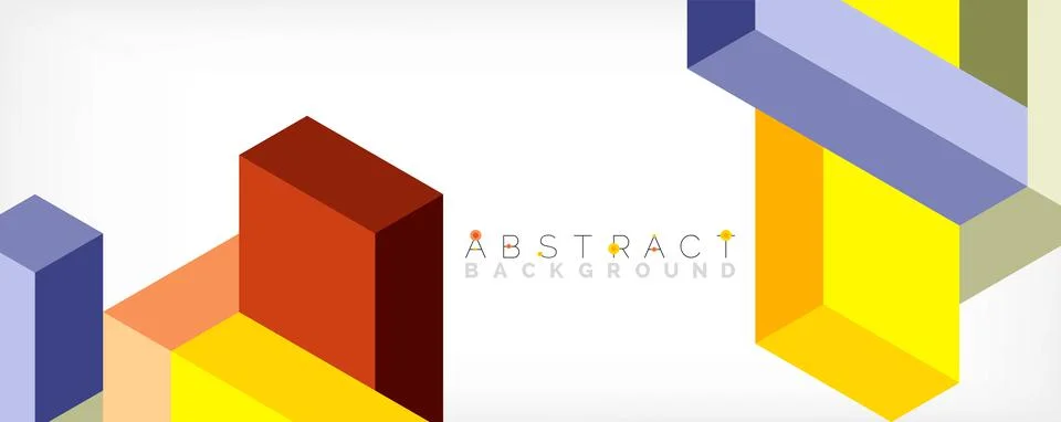 Abstract background. 3d cubes, cubic elements and blocks. Techno or business 스톡 일러스트