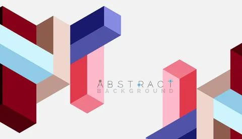 Abstract background. 3d cubes, cubic elements and blocks. Techno or business 스톡 일러스트