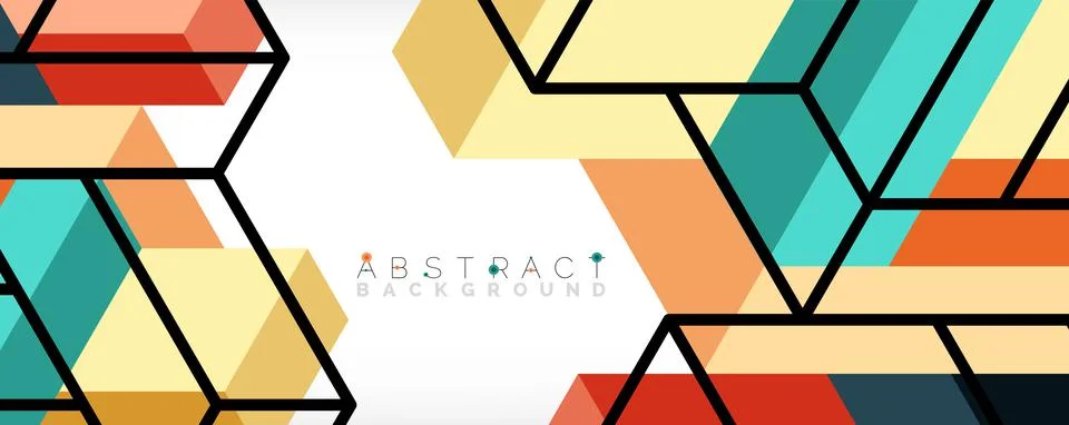 Abstract background. 3d cubes, cubic elements and blocks. Techno or business Illustrazione stock