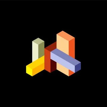 Abstract background. 3d cubes, cubic elements and blocks. Techno or business 스톡 일러스트