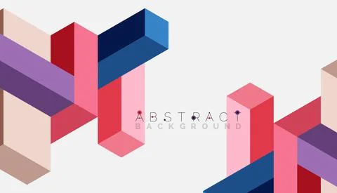 Abstract background. 3d cubes, cubic elements and blocks. Techno or business 스톡 일러스트