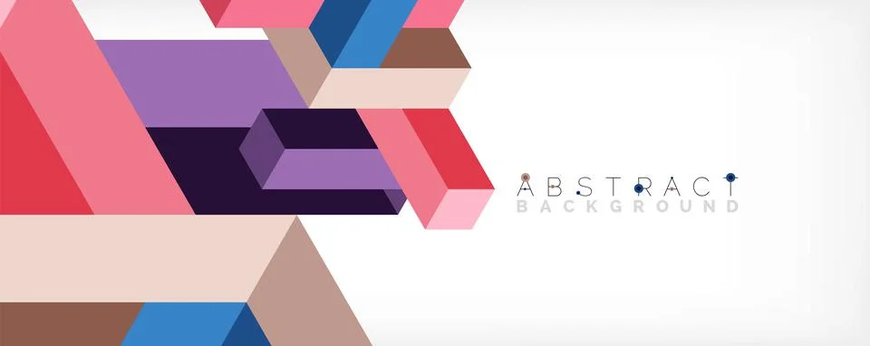 Abstract background. 3d cubes, cubic elements and blocks. Techno or business 스톡 일러스트