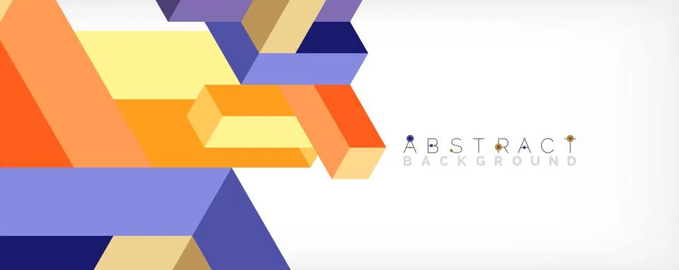 Abstract background. 3d cubes, cubic elements and blocks. Techno or business Illustrazione stock