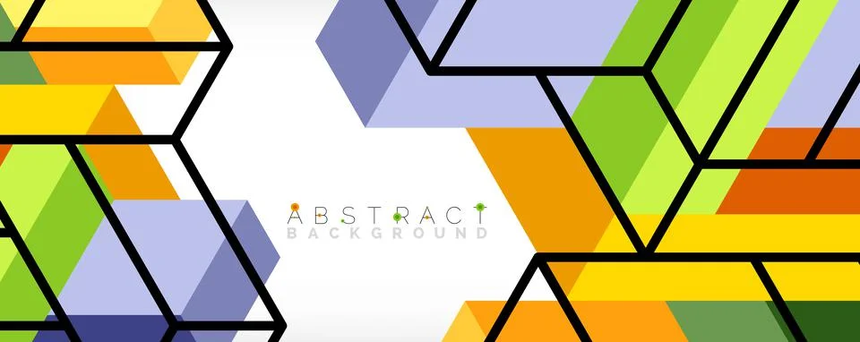 Abstract background. 3d cubes, cubic elements and blocks. Techno or business Illustrazione stock