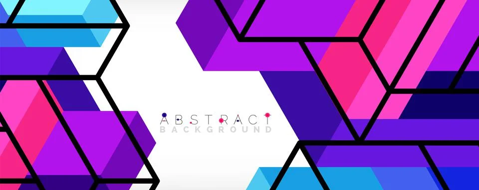 Abstract background. 3d cubes, cubic elements and blocks. Techno or business Stockillustratie