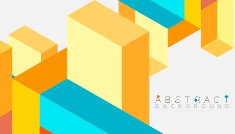 Abstract background. 3d cubes, cubic elements and blocks. Techno or business Illustrazione stock