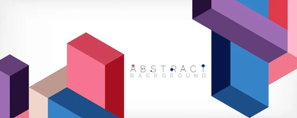 Abstract background. 3d cubes, cubic elements and blocks. Techno or business イラスト素材