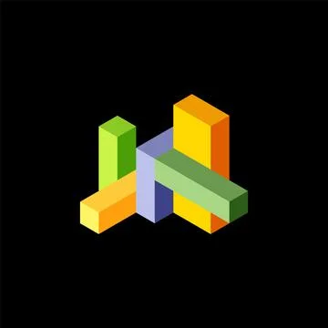 Abstract background. 3d cubes, cubic elements and blocks. Techno or business 스톡 일러스트