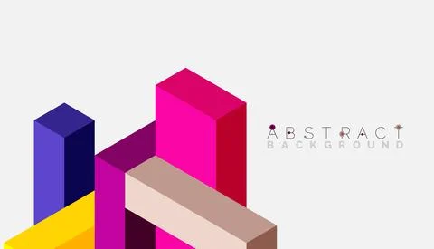 Abstract background. 3d cubes, cubic elements and blocks. Techno or business Illustrazione stock