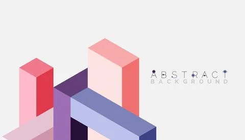 Abstract background. 3d cubes, cubic elements and blocks. Techno or business Illustrazione stock