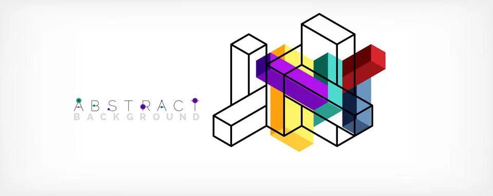 Abstract background. 3d cubes, cubic elements and blocks. Techno or business イラスト素材