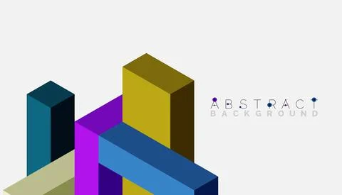 Abstract background. 3d cubes, cubic elements and blocks. Techno or business Illustrazione stock