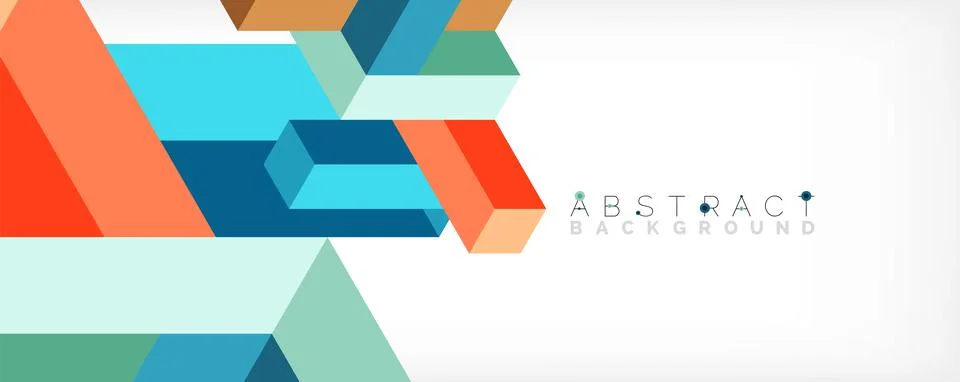 Abstract background. 3d cubes, cubic elements and blocks. Techno or business イラスト素材