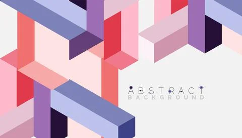 Abstract background. 3d cubes, cubic elements and blocks. Techno or business Illustrazione stock