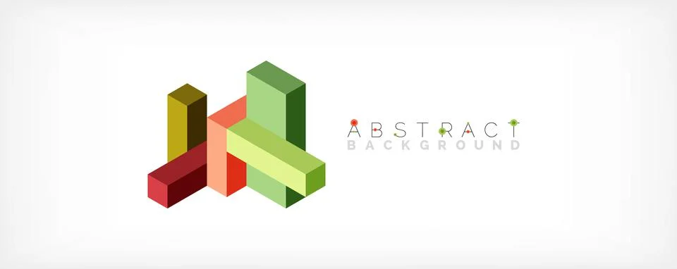 Abstract background. 3d cubes, cubic elements and blocks. Techno or business イラスト素材