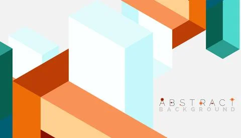 Abstract background. 3d cubes, cubic elements and blocks. Techno or business Illustrazione stock