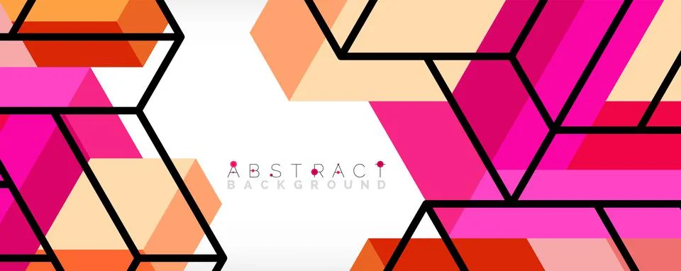 Abstract background. 3d cubes, cubic elements and blocks. Techno or business Illustrazione stock
