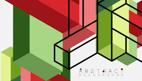 Abstract background. 3d cubes, cubic elements and blocks. Techno or business 스톡 일러스트