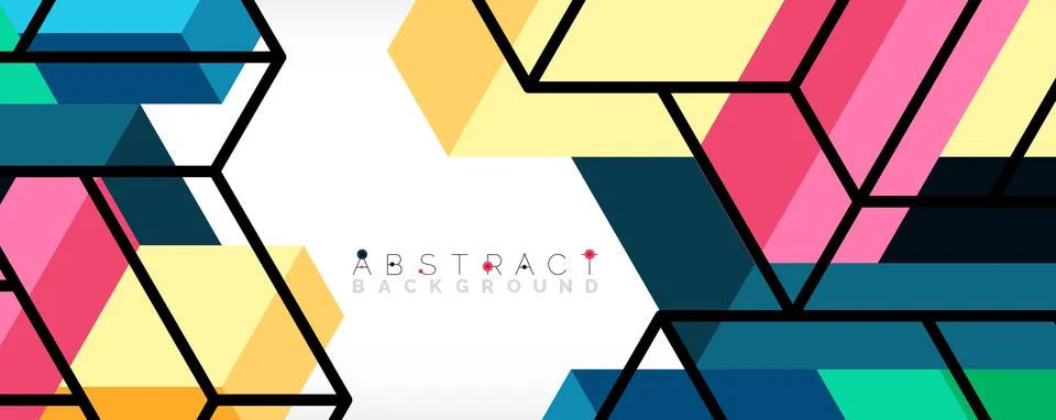 Abstract background. 3d cubes, cubic elements and blocks. Techno or business Illustrazione stock
