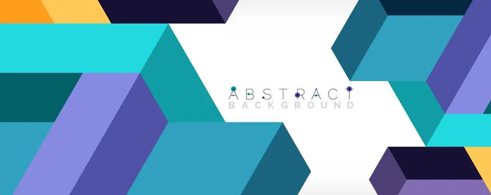 Abstract background. 3d cubes, cubic elements and blocks. Techno or business イラスト素材