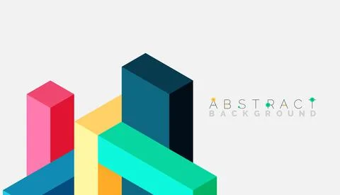 Abstract background. 3d cubes, cubic elements and blocks. Techno or business 스톡 일러스트