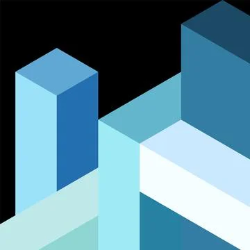 Abstract background. 3d cubes, cubic elements and blocks. Techno or business イラスト素材