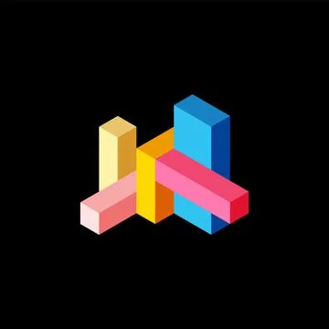 Abstract background. 3d cubes, cubic elements and blocks. Techno or business Illustrazione stock