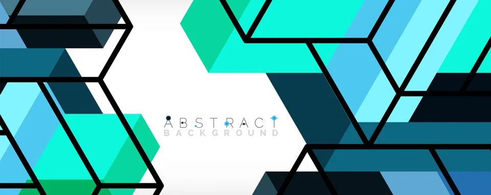 Abstract background. 3d cubes, cubic elements and blocks. Techno or business Stock Illustration