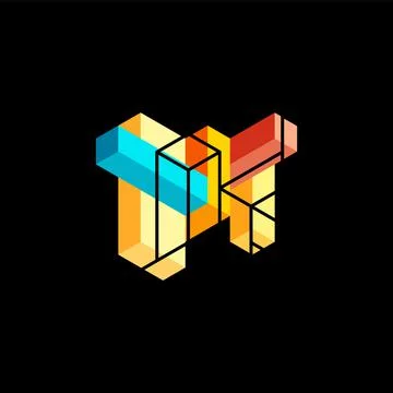 Abstract background. 3d cubes, cubic elements and blocks. Techno or business Stock Illustration