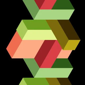 Abstract background. 3d cubes, cubic elements and blocks. Techno or business イラスト素材