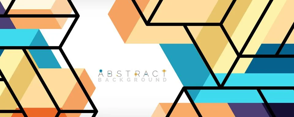 Abstract background. 3d cubes, cubic elements and blocks. Techno or business Illustrazione stock