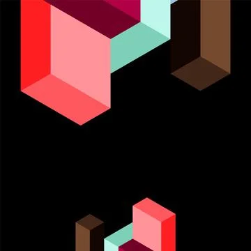 Abstract background. 3d cubes, cubic elements and blocks. Techno or business イラスト素材