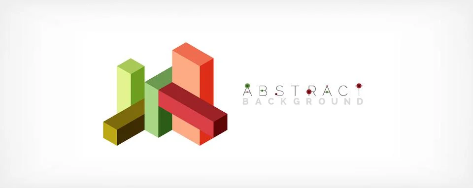 Abstract background. 3d cubes, cubic elements and blocks. Techno or business Stockillustratie
