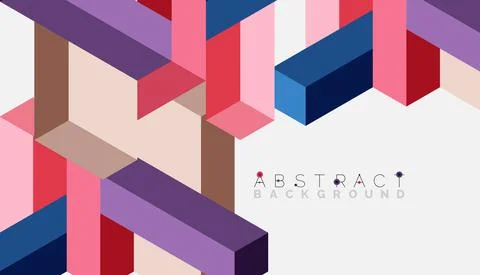 Abstract background. 3d cubes, cubic elements and blocks. Techno or business Stockillustratie