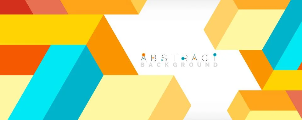 Abstract background. 3d cubes, cubic elements and blocks. Techno or business Illustrazione stock