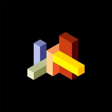 Abstract background. 3d cubes, cubic elements and blocks. Techno or business 스톡 일러스트