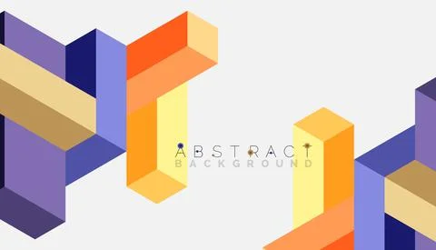 Abstract background. 3d cubes, cubic elements and blocks. Techno or business 스톡 일러스트