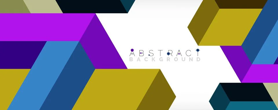 Abstract background. 3d cubes, cubic elements and blocks. Techno or business イラスト素材